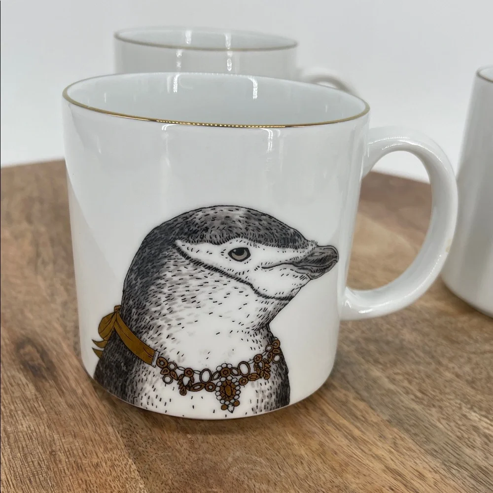 West Elm + Rachel Kozlowski Gilded Dapper Animal Print Mugs-Set of 3